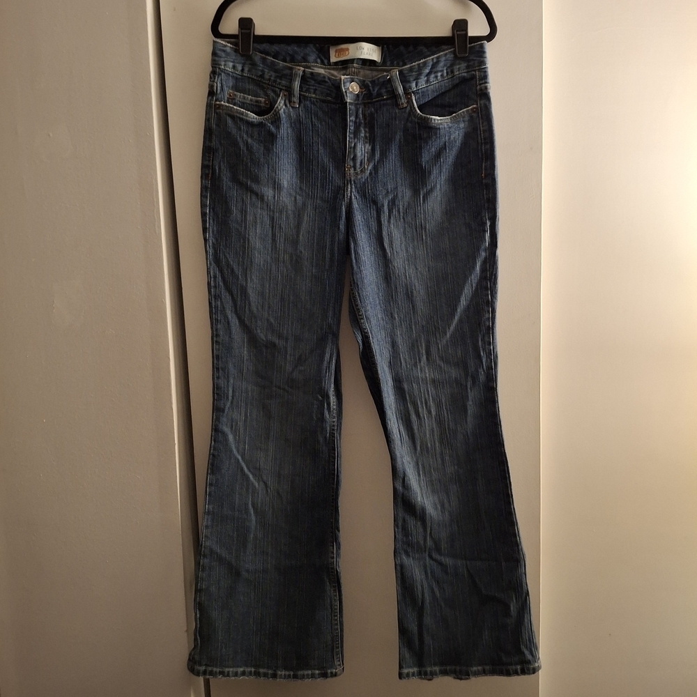 Route 66 Women's Blue Flare Wide Leg Jeans